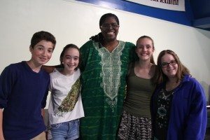Dr. Kathy Bullock and assorted adoring students. Photo by Christina Gabriel.