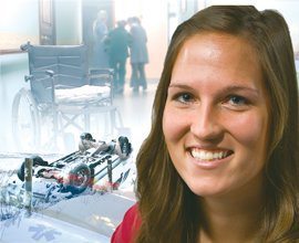 Mary May Pratt '06 spent a lunch period with Academy students in the early spring, discussing her post-Academy path, which has now landed her at West County Physicians. Photograph property of Ithaca College.