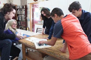 Max Kitchell '12 talks with Kerlin Conyngham's Foundations in Art class about his experiences thus far at the Pratt Institute. 